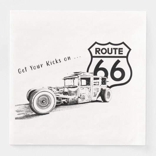 Route 66 Papieren servet (Voorkant)