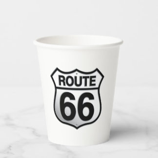 Route 66 Papierkop Papieren Bekers