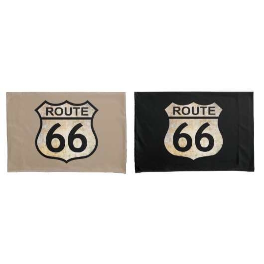 Route 66 Pillow Hoesje Kussensloop (Voorkant-Set)