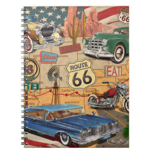  Route 66 poster. Notitieboek