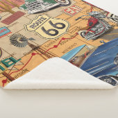  Route 66 poster. Sherpa Deken (3/4)