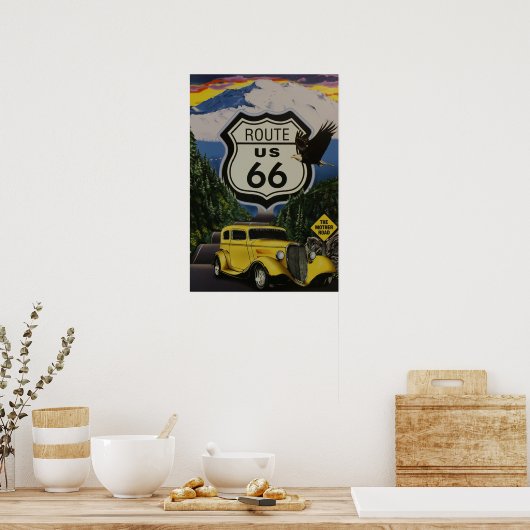 Route 66 Poster vintage (Cuisine)