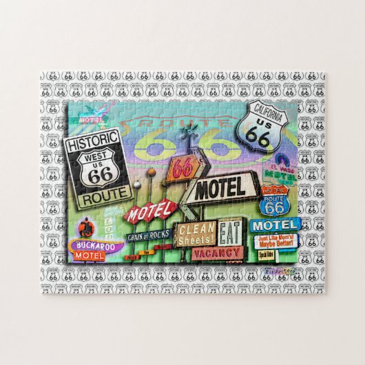 Route 66 Puzzle Legpuzzel (Horizontaal)
