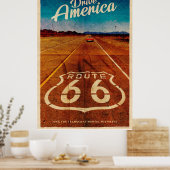  Route 66 Reisposter Poster (Keuken)