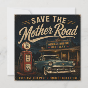 Route 66 Retro Benzinepomp Briefpapier Notities Kaart