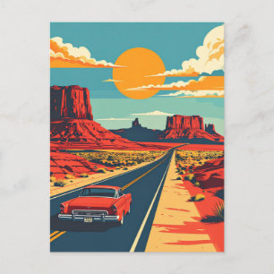 Route 66 Retro USA Americana Reizen Briefkaart