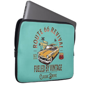 ROUTE 66 REVIVAL - AANGEDREVEN DOOR - BEL AIR LAPTOP SLEEVE