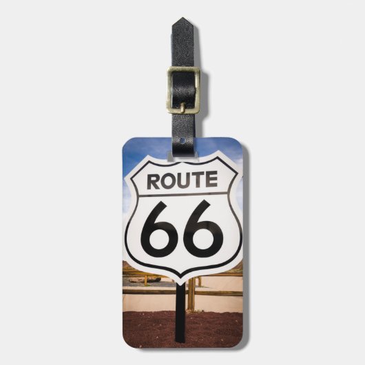 Route 66 road sign, Arizona Bagagelabel (Voorkant verticaal)