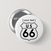 Route 66 Road Sign Button (Voorkant /achterkant)