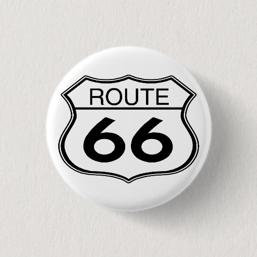 Route 66 - Ronde Button (Voorkant)