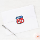 Route 66 ronde sticker (Envelop)