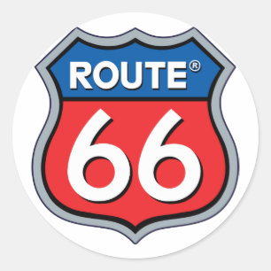Route 66 ronde sticker