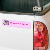Route 66 Roze Bumpersticker (Op Truck)