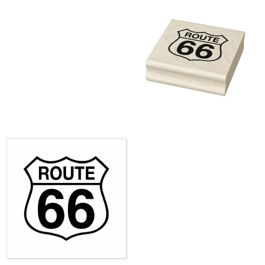 Route 66 	rubberstempel (Gestempeld)