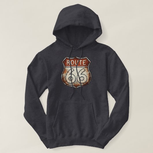 Route 66 Rusty Road Sign Hoodie (Design voorkant)