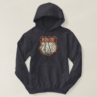 Route 66 Rusty Road Sign Hoodie