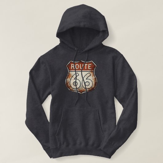 Route 66 Rusty Road Sign Hoodie (Design voorkant)