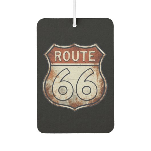 Route 66 Rusty Road Sign Luchtverfrisser (Voorkant)