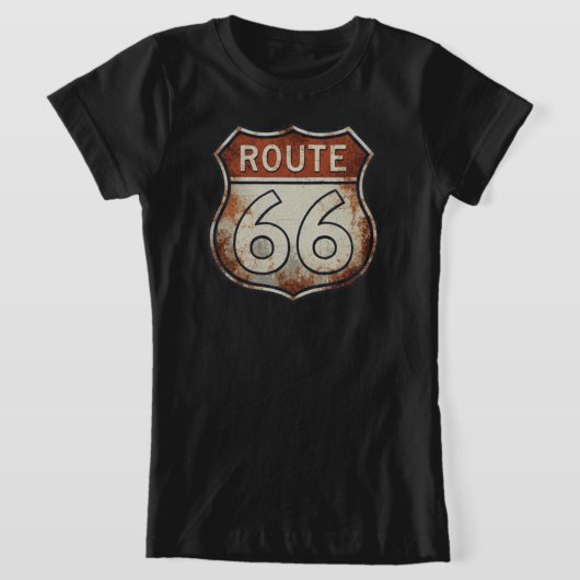 Route 66 Rusty Road Sign T-shirt (Laagn)