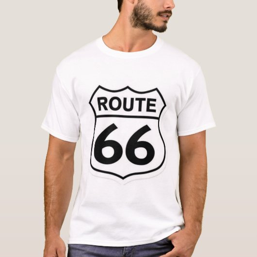 route 66 schild t-shirt (Voorkant)
