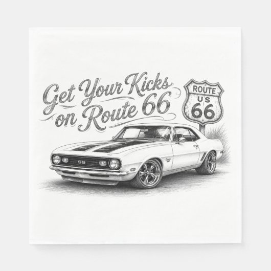 Route 66 servetten (Voorkant)