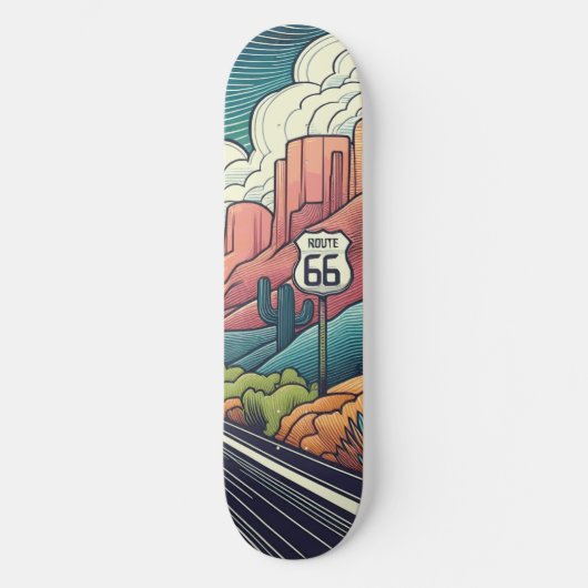 Route 66 skateboard (Voorkant)