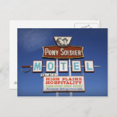 Route 66 Soldier Motel Briefkaart Pony (Voorkant / Achterkant)