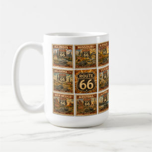 Route 66 Staat Stempel Keukenaccessoires Herdenkin Koffiemok