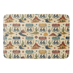 Route 66 State Shield Badkamer Decoratie Badmat