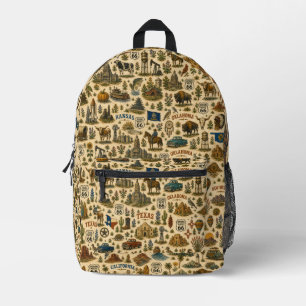 Route 66 States Trail Pack Bedrukte Rugzak