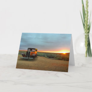 Route 66 Sunset wenskaart (leeg binnenin) Kaart