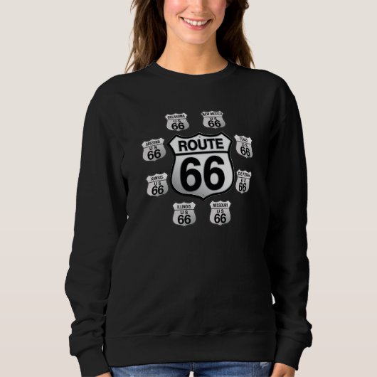 Route 66 Sweatshirt noir (Devant)