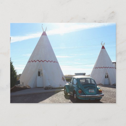 Route 66 TeePee Motel Briefkaart (Voorkant)