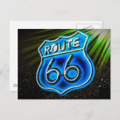 Route 66-teken briefkaart (Voorkant / Achterkant)