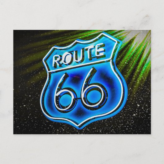 Route 66-teken briefkaart (Voorkant)