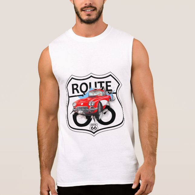 Route 66 tekengiften t-shirt (Voorkant)