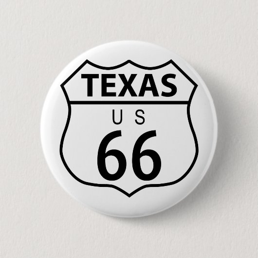 Route 66 Texas Ronde Button 5,7 Cm (Voorkant)
