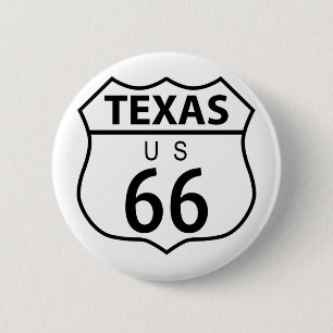 Route 66 Texas Ronde Button 5,7 Cm