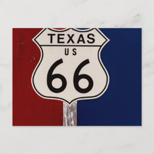 Route 66 Texas-teken Briefkaart