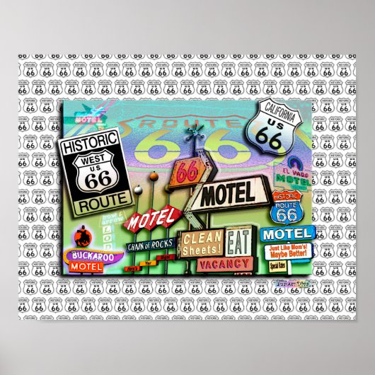 ROUTE 66 - The Mother Road POSTERS & FINE ART (Devant)