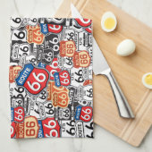 Route 66 theedoek (Quarter Fold)