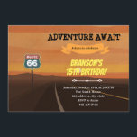 Route 66 thème d'anniversaire Invitation<br><div class="desc">Route 66 thème d'anniversaire Invitation</div>
