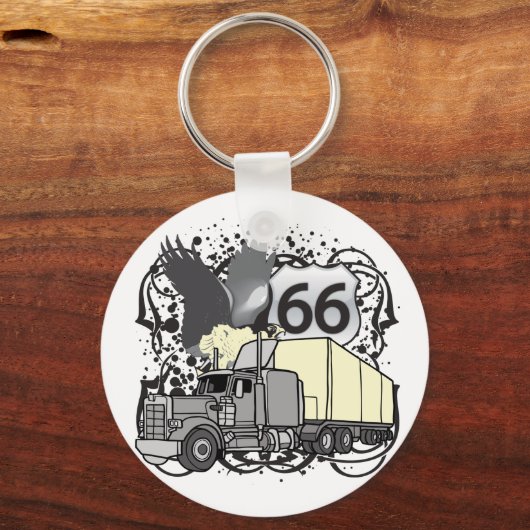 Route 66 Trucker Sleutelhanger (Voorkant)