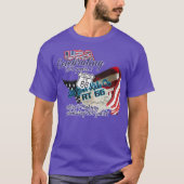 Route 66 USA250 drapeau t-shirt (Devant)