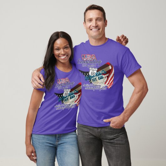 Route 66 USA250 drapeau t-shirt (Unisexe)