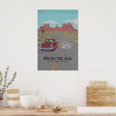 Route 66 USA Reisposter Poster (Keuken)