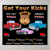  Route 66 van 1950 Poster (Voorkant)