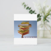 Route 66 van 1950 van de Route van de Teken Retro Briefkaart (Staand voorkant)