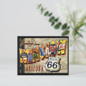 Route 66 van het briefkaart de Vintage van Groeten (Staand voorkant)