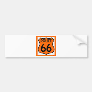 route 66 veiligheids sinaasappel past dit aan! bumpersticker